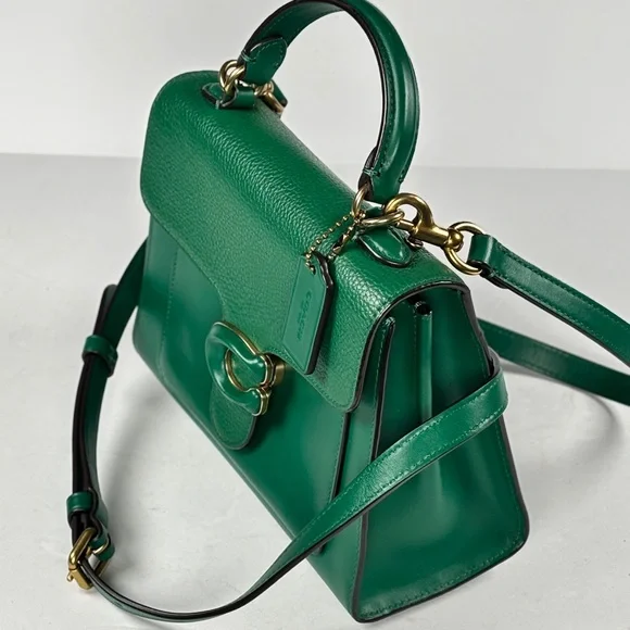 Coach Emerald Green tabby 20 Leather Satchel - Picture 8 of 16